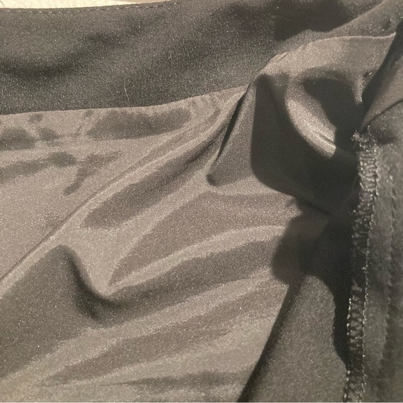 DANIER Sz 14 Mixed  Media Straight Leg High Rise Leather and Fabric Zipper Pants - Picture 9 of 12